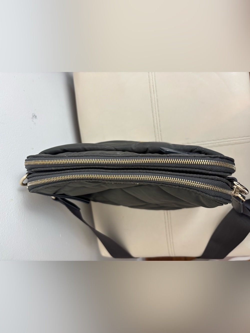 MZ Wallace Madison Quilted Nylon Crossbody Bag In Olive Green - Picture 4 of 12